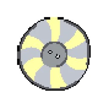 Object sewing button pixel art vector illustration Stock Illustration