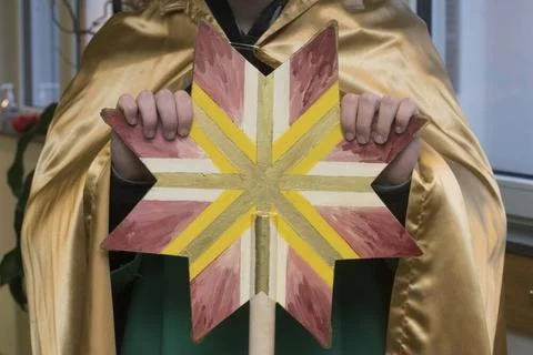 Object in the shape of a star, pattern and texture on a surface object in ... Stockfoto's