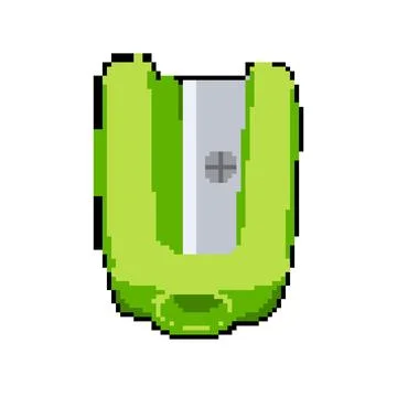 Object sharpener pencil pixel art vector illustration Stock Illustration