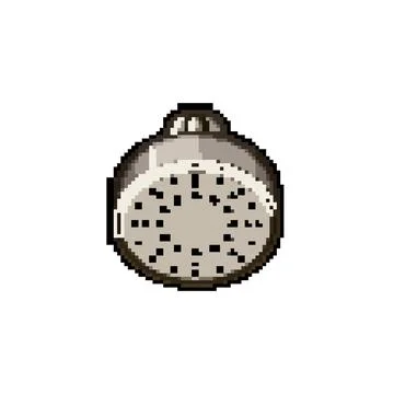 Object shower head pixel art vector illustration Illustrazione stock