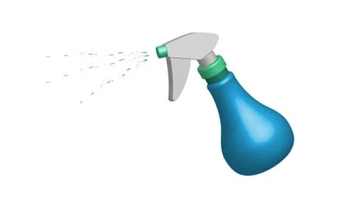 Object spraying bottle in 3D Stock Illustration