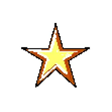 Object star pixel art vector illustration Illustrazione stock