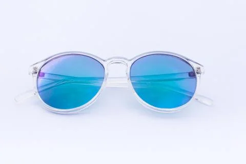Object sunglasses isolated on the white Stock Photos