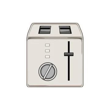 Object toaster bread cartoon vector illustration Stockillustratie