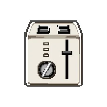 Object toaster bread pixel art vector illustration Stock Illustration