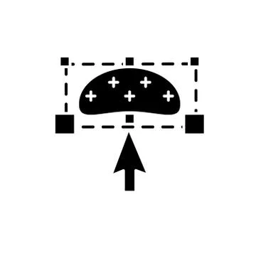 Object transform black icon, vector sign on isolated background. Object Stock Illustration