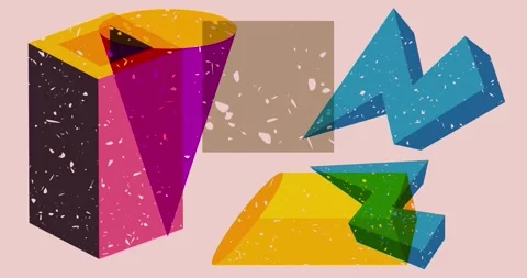 Object in trendy riso graph design Cartoon Stock Footage 306994218