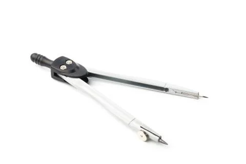 Object on white - tool draftsman's instrument, close up Stock Photos