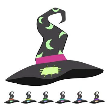 Object wizard hat vector cartoon graphic Stock Illustration