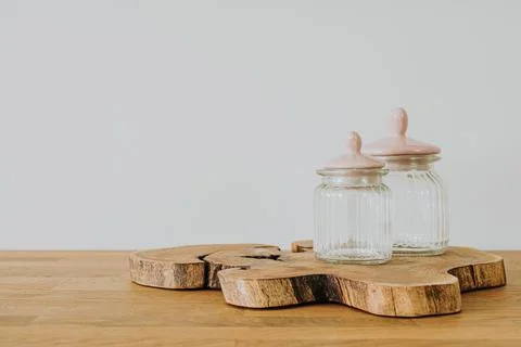 Object on wooden desk with empty space Stock Photos