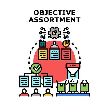 Objective assortment creating efficient business process 库存插图