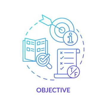 Objective blue gradient concept icon Stock Illustration