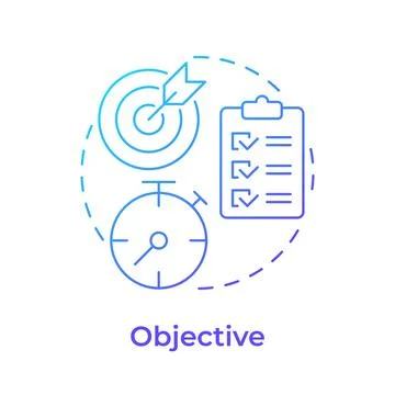 Objective blue gradient concept icon Stockillustratie