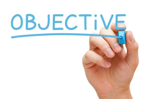 Objective Blue Marker Foto stock