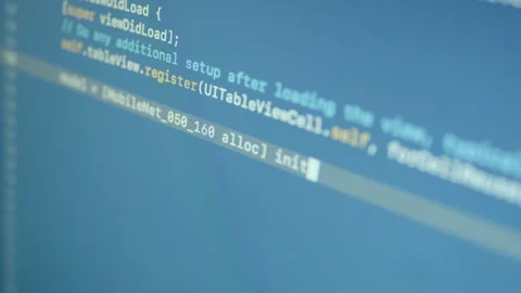 Objective-C Machine Learning Code Typing Video stock 167346862