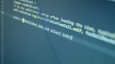 Objective-C Machine Learning Code Typing Video stock 167346985