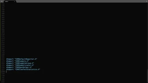 Objective-C Programming Language Source Code Typing Effect. Objective-C Progr Stock Footage 147968626
