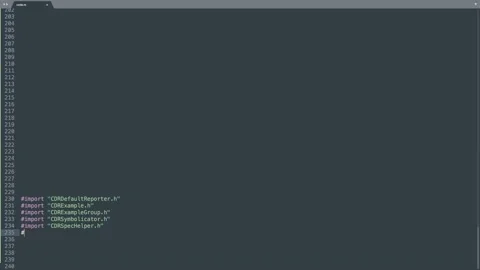 Objective-C Programming Language Source Code Typing Effect. Objective-C Progr Stock Footage 147968627