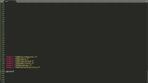 Objective-C Programming Language Source Code Typing Effect. Objective-C Progr Stock Footage 147968639