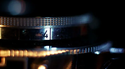 Objective close up Video stock 34432643