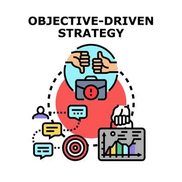 Objective driven strategy planning and business success 스톡 일러스트