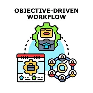 Objective driven workflow planning and business process development Stock Illustration