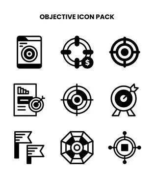 Objective DuoTone Graphics Icons Pack Stockillustratie