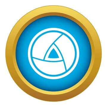 Objective icon blue vector isolated Stock Illustration