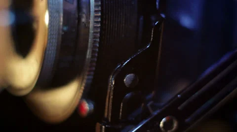 Objective lens close up Stock Footage 34432611