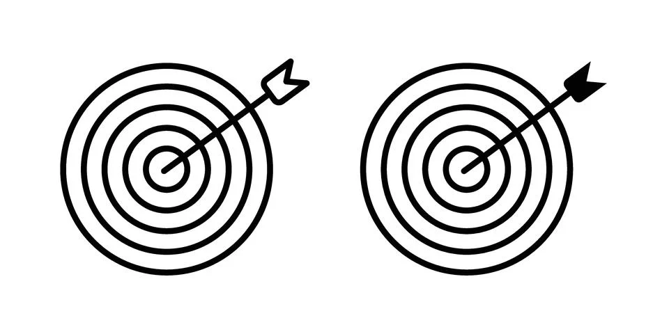 Objectives icon concept logo design collection Stock Illustration
