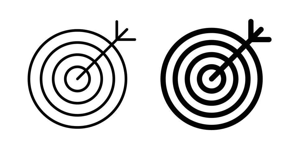 Objectives icon graphic design. web icons vectors 库存插图