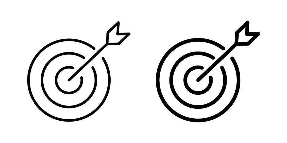 Objectives icon illustration vector, icon set for apps Stock Illustration