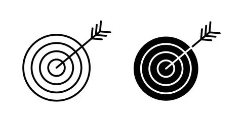 Objectives icon vector art Illustrations 库存插图