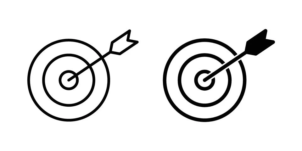 Objectives icon vector design illustrations Stock Illustration