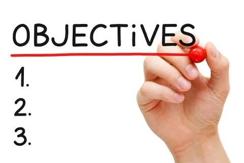 Objectives List Foto stock