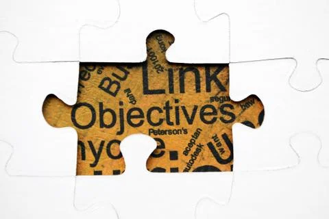 Objectives puzzle concept Stock Photos