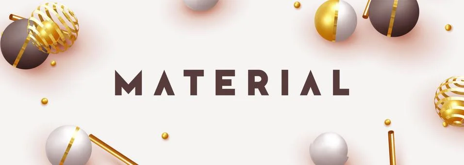 Objects 3d shape gold and silver ball, volumetric round spheres white and pin Illustrazione stock