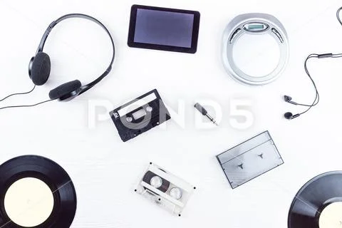 Objects for audio recordings Stock Photos