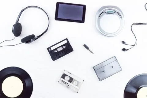 Objects for audio recordings Stock Photos