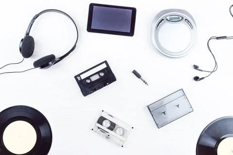 Objects for audio recordings Stock Photos