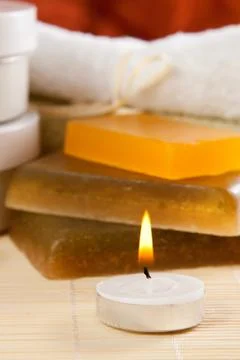 Objects for body care and spa Foto stock