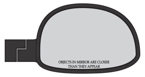 Objects In Car Side Mirror Are Closer Stock Illustration