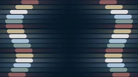 Objects floating concept waves pattern. Blurred background. Shapes following Stock Footage 248507527