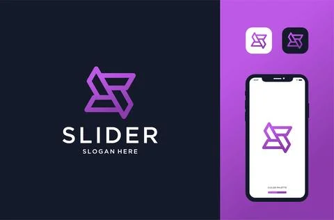 Objects forming the letter s logo design inspiration Stock Illustration