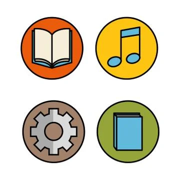 Objects icon set Stock Illustration