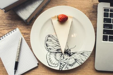 Objects isolated on table in a coffee shop Stock Photos