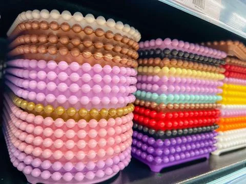 Objects made with colored balls Stock Photos