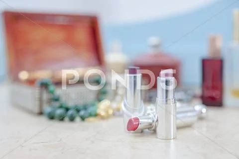 Objects make-up female Stock Photos