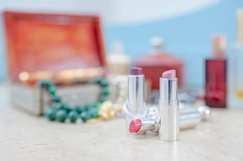 Objects make-up female Stock Photos