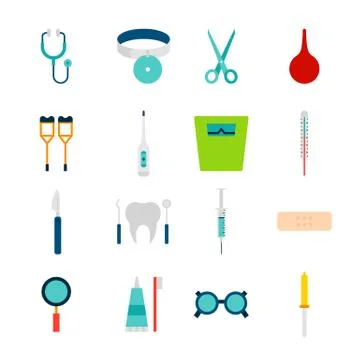 Objects Medical Tools Stock Illustration